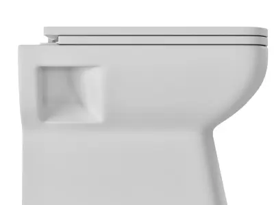 Floor Mount rectangle shape EWC toilet Modeled in 3ds max 3D model