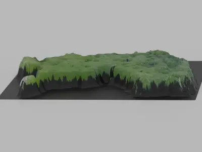 Finland Map Country Low-poly 3D model