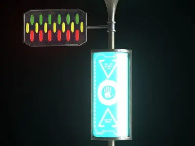 20 Scifi Urban Kitbash Vol 1 Low-poly 3D model