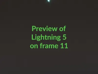 Animated Lightning v5 Low-poly 3D model