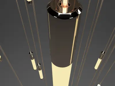 FLUX HELIXES By Haberdashery lamp Low-poly 3D model