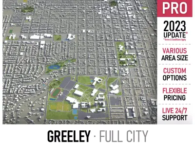 Greeley  Low-poly 3D model