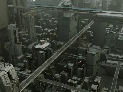 Mega Futuristic City 3D model