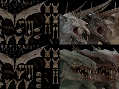 Flying Beasts Bundle 3D Model Pack