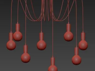 Spider Web Pendant 8 Black 3D model