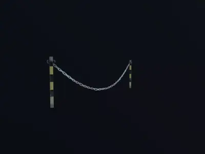 Parking Chain Low-poly 3D model