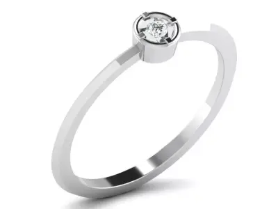 Light Weight Yellow Gold Diamond Ring DR-6026 3D print model