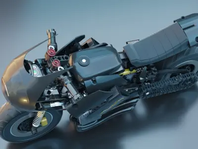 Lego Batmans Bike 3D model