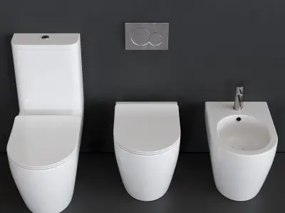 Scarabeo Ceramiche Moon WC Low-poly 3D model