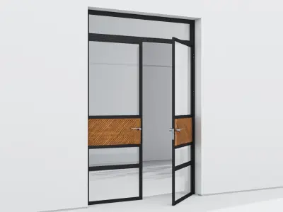 Aluminium door 187 3D model