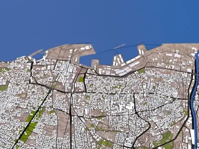 Beirut City Lebonan Low-poly 3D model