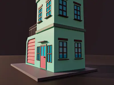 Contemporary house 3D model