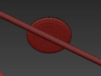 Atelier triangle with balls hanging from it 3D model