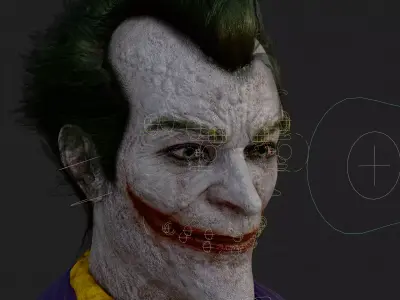 Joker 3D Model Arkham Knight Stylized Rigged PBR Blender FBX Low-poly 3D model