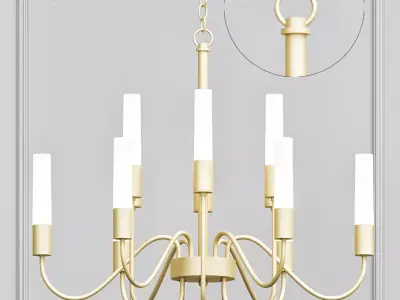 Loft Tube Chandelier 10 3D model