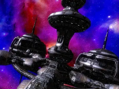 3DRT - Norad Space Stations - Zeath Low-poly 3D model