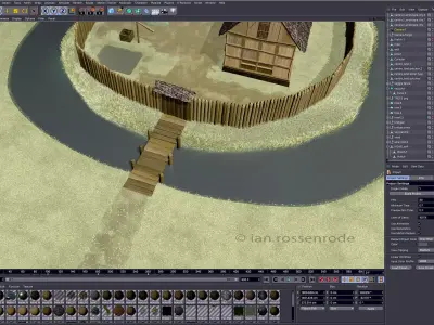 Medieval Historical fort village 3D model