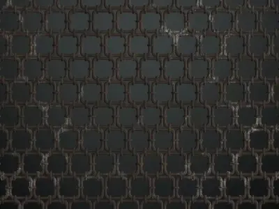 Rusty Metal Chainlink Transparent PBR Seamless Texture