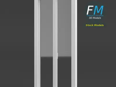 Double French window 3D model