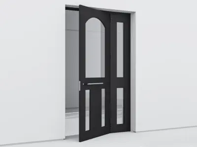 Aluminium door 353 3D model