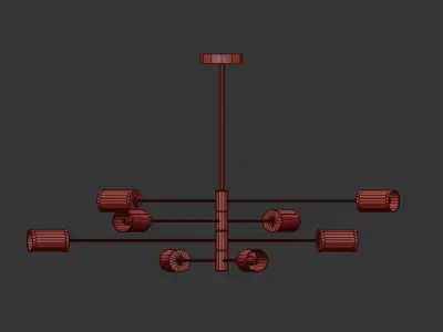 SKELBY chandelier with six lights 3D model