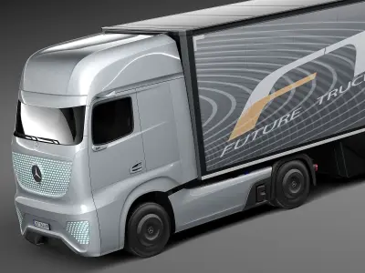 Mercedes-Benz FT 2025 Future Truck with trailer 3D model