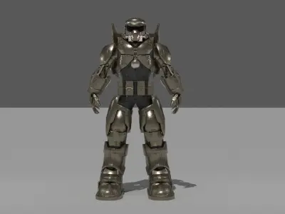 futuristic armor Low-poly 3D model