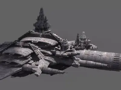 Sargons Tower Arch Ship 3 3D model