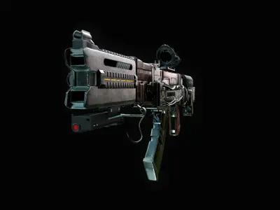 Assault Rifle - AK Volkodav Low-poly 3D model