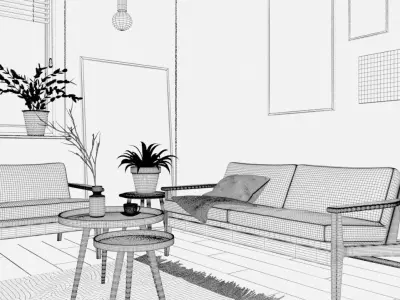 Scandinavian scene 2 3D model