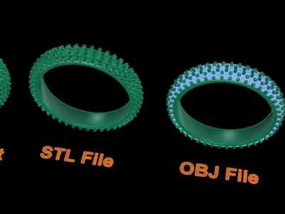 Dainty Cluster Diamond Infinity Band Size6 3D print model