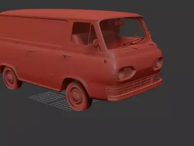 F E series Mk1 Econoline PanelVan 1961 3D print model