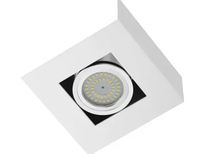 Rectangular Halogen Light 3D Model 3D model