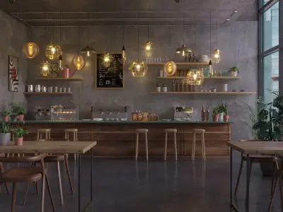 Antons Coffeeshop 3D model