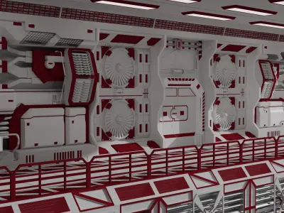 25 SCI-FI ENVIROMENT PANEL KITBASH 3D model