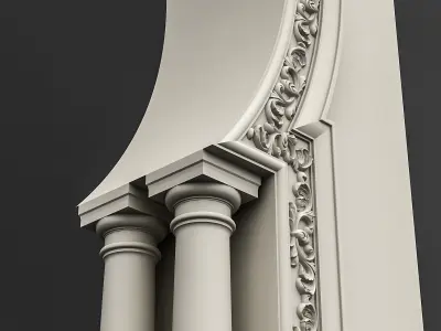 classic patterned door 05 3D model