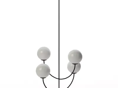 Galassia Chandelier by AERIN Black Low-poly 3D model