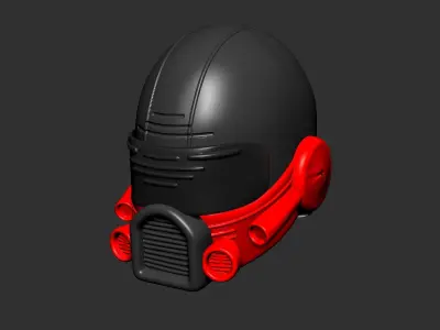 helmet high poly sculpt 3d printable ver 7 3D model 3D model