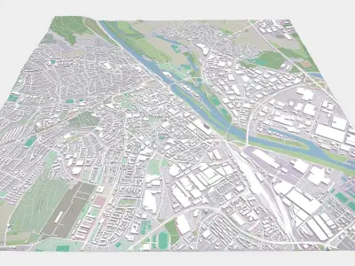 Cityscape Schweinfurt Germany 3D model