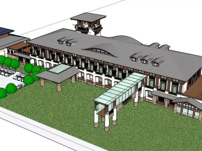 vacation spot-Resort-Fashion Leisure Hotel-0123 3D model