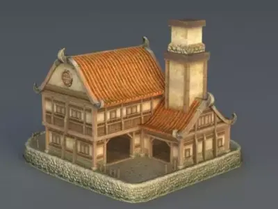 Small Valley  Low-poly 3D model