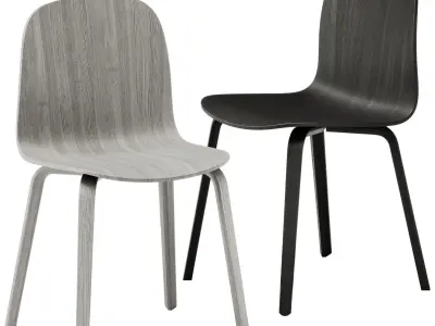 Visu Chair Wood Base by Muuto 3D model