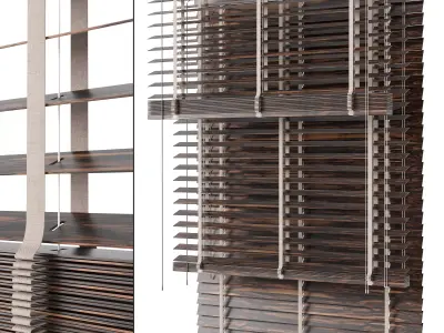 Wooden Blinds Set 21 3D model
