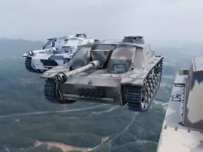 StuG III ww2 tanks pack 3D model