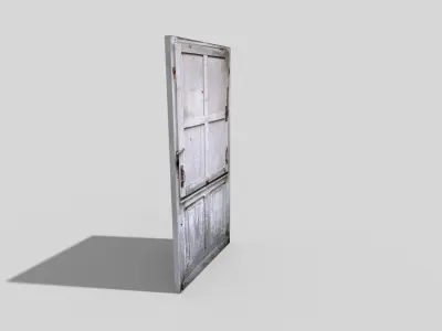 low poly door Low-poly 3D model 5