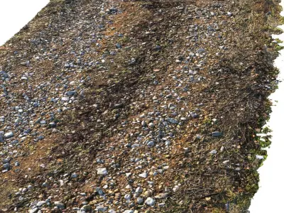  Dirt road material 03 Low-poly 3D model