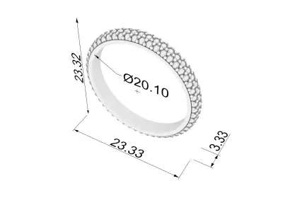 Triple Row Eternity Band JDBCo 3D print model