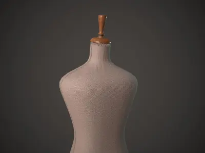 Dressmaker Mannequin Tailor Rehearsal Mannequin Low-poly 3D model