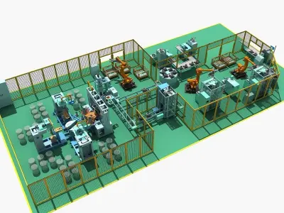 Automatic production equipment 3D model