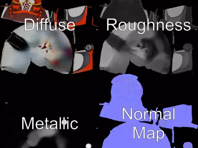 Mandalorian Helmet Colorful model pack Low-poly 3D model